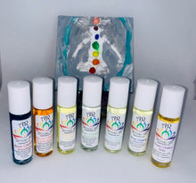 Load image into Gallery viewer, Chakra Organic Essential Oil Roll On Set - 7 roll ons - 10 ml each
